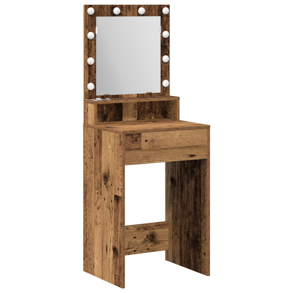 Produktbild för Smyckebord Gammalt trä 50 x 41 x 135 cm Konstruerat trä