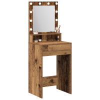 Produktbild för Smyckebord Gammalt trä 50 x 41 x 135 cm Konstruerat trä