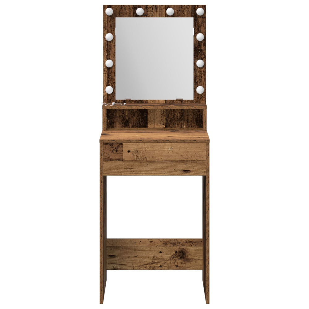 Produktbild för Smyckebord Gammalt trä 50 x 41 x 135 cm Konstruerat trä