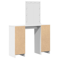 Produktbild för Smyckebord med lagring Vit 102 x 33 x 135 cm Konstruerat trä