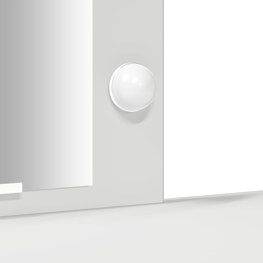 Produktbild för Smyckebord med lagring Vit 102 x 33 x 135 cm Konstruerat trä