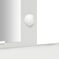 Produktbild för Smyckebord med lagring Vit 102 x 33 x 135 cm Konstruerat trä
