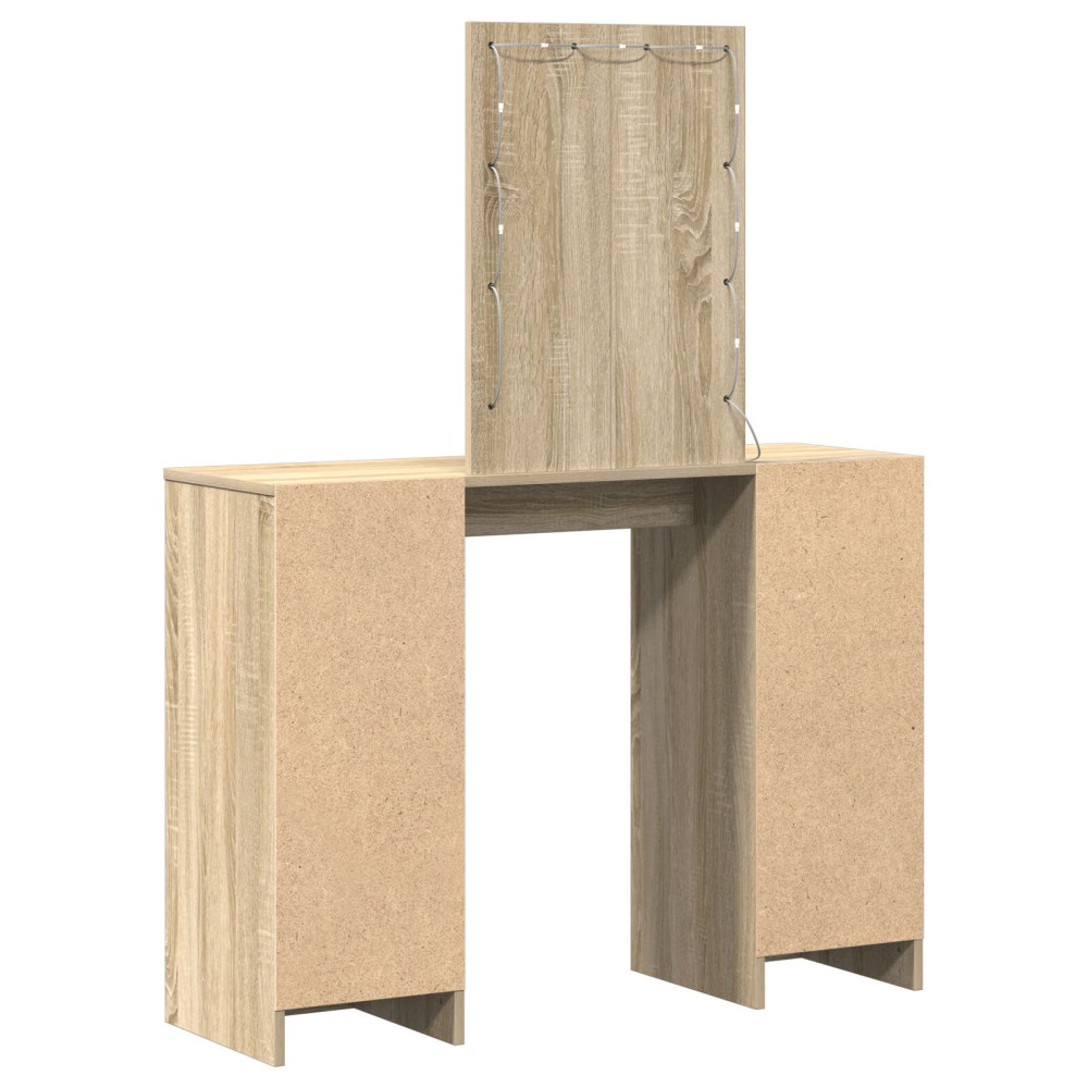 Produktbild för Smyckebord med lagring Brun 102 x 33 x 135 cm Konstruerat trä