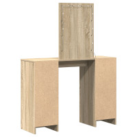 Produktbild för Smyckebord med lagring Brun 102 x 33 x 135 cm Konstruerat trä