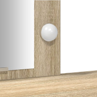Produktbild för Smyckebord med lagring Brun 102 x 33 x 135 cm Konstruerat trä