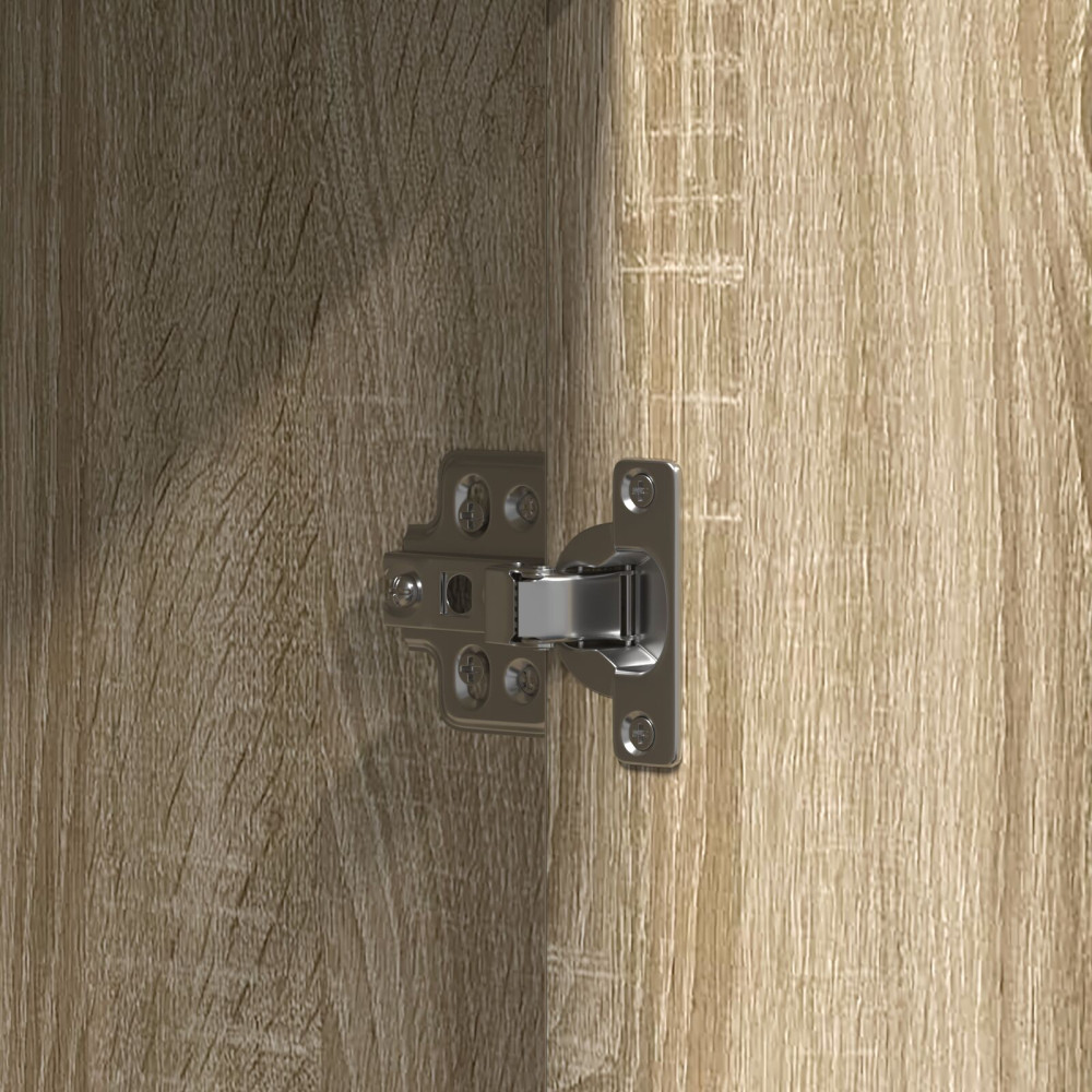 Produktbild för Smyckebord med lagring Brun 102 x 33 x 135 cm Konstruerat trä