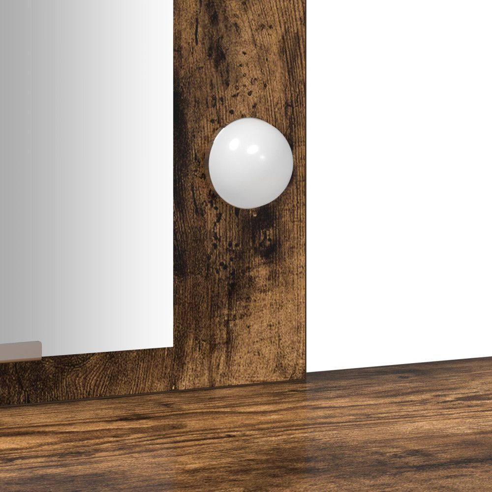 Produktbild för Smyckebord med lagring Brun 102 x 33 x 135 cm Konstruerat trä
