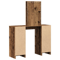 Produktbild för Smyckebord med lagring Brun 102 x 33 x 135 cm Konstruerat trä