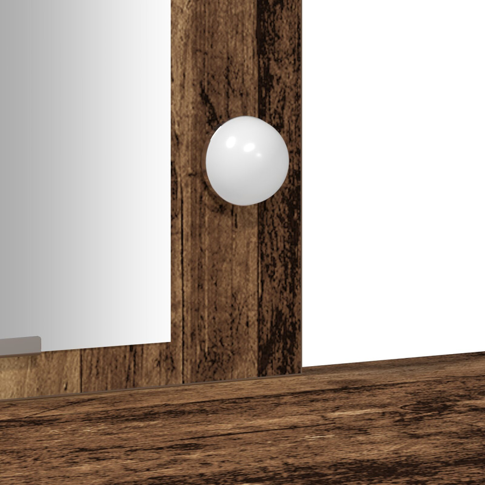 Produktbild för Smyckebord med lagring Brun 102 x 33 x 135 cm Konstruerat trä