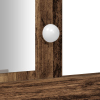 Produktbild för Smyckebord med lagring Brun 102 x 33 x 135 cm Konstruerat trä