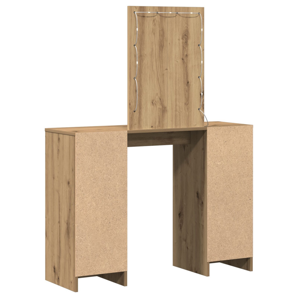 Produktbild för Smyckebord med lagring Brun 102 x 33 x 135 cm Konstruerat trä