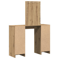 Produktbild för Smyckebord med lagring Brun 102 x 33 x 135 cm Konstruerat trä