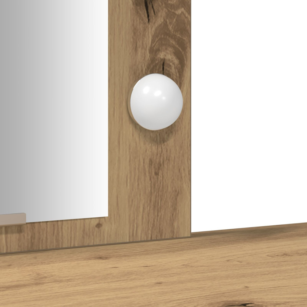 Produktbild för Smyckebord med lagring Brun 102 x 33 x 135 cm Konstruerat trä