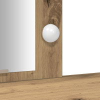 Produktbild för Smyckebord med lagring Brun 102 x 33 x 135 cm Konstruerat trä