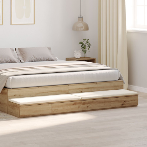 vidaXL Sänglådor Artisan Ek 200 x 36,5 x 16,5 cm Konstruerat trä