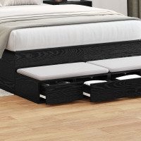 Produktbild för Sänglådor Svart Ek 120 x 36,5 x 16,5 cm Konstruerat trä