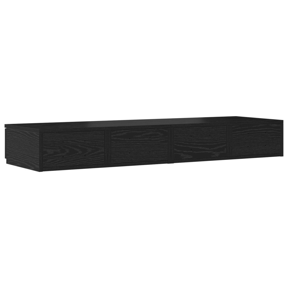 Produktbild för Sänglådor Svart Ek 120 x 36,5 x 16,5 cm Konstruerat trä