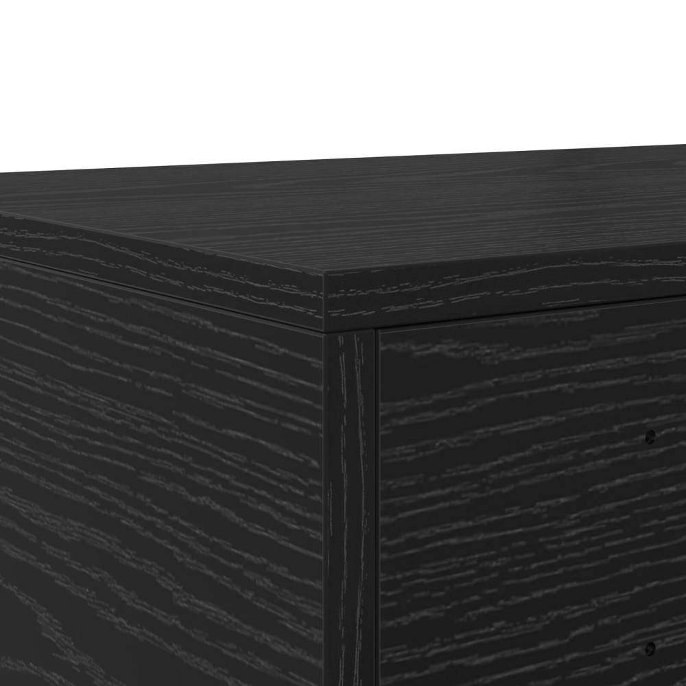 Produktbild för Sänglådor Svart Ek 120 x 36,5 x 16,5 cm Konstruerat trä
