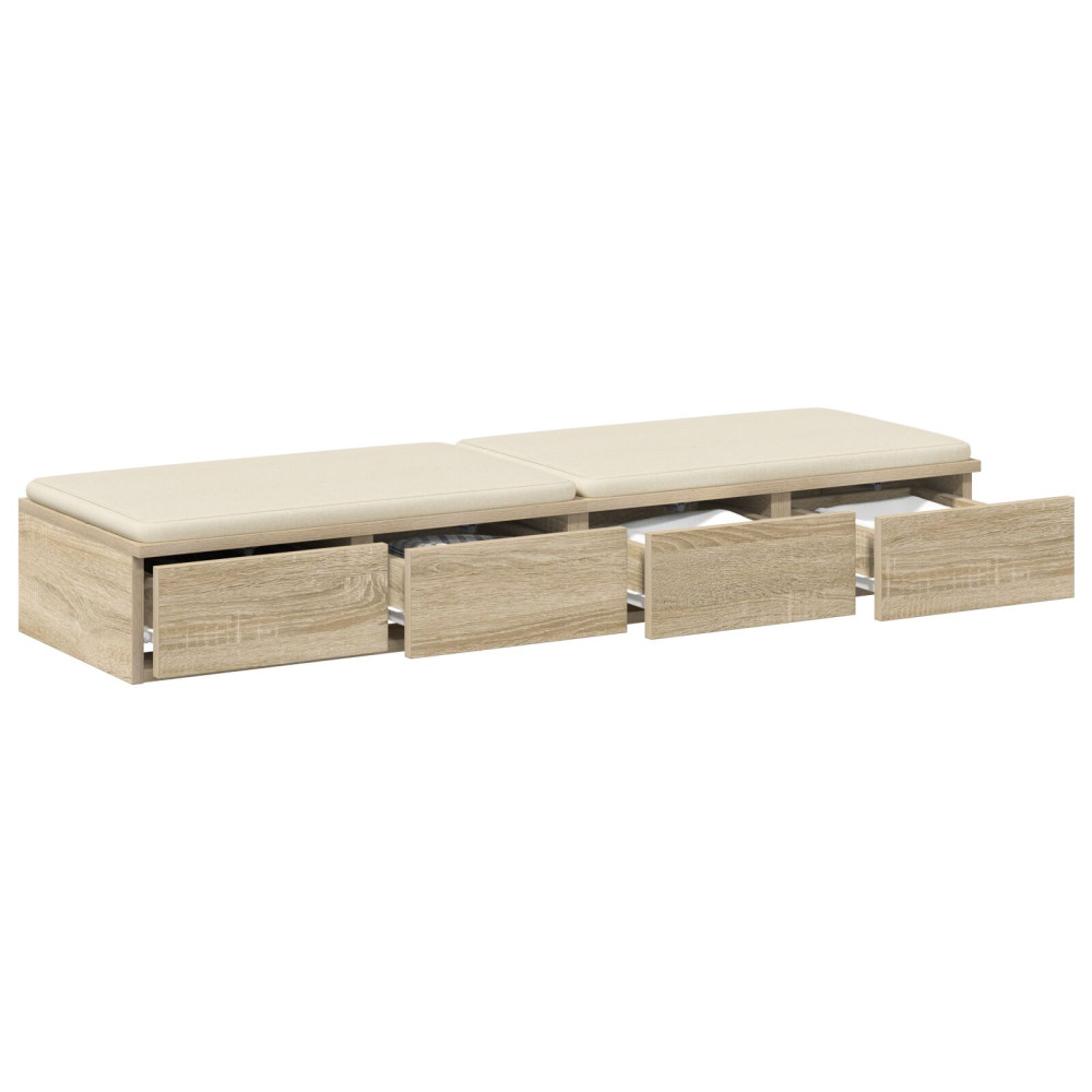 Produktbild för Sänglådor Sonoma-ek 120 x 36,5 x 16,5 cm Konstruerat trä