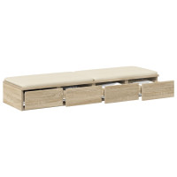 Produktbild för Sänglådor Sonoma-ek 120 x 36,5 x 16,5 cm Konstruerat trä