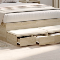 Produktbild för Sänglådor Sonoma-ek 120 x 36,5 x 16,5 cm Konstruerat trä