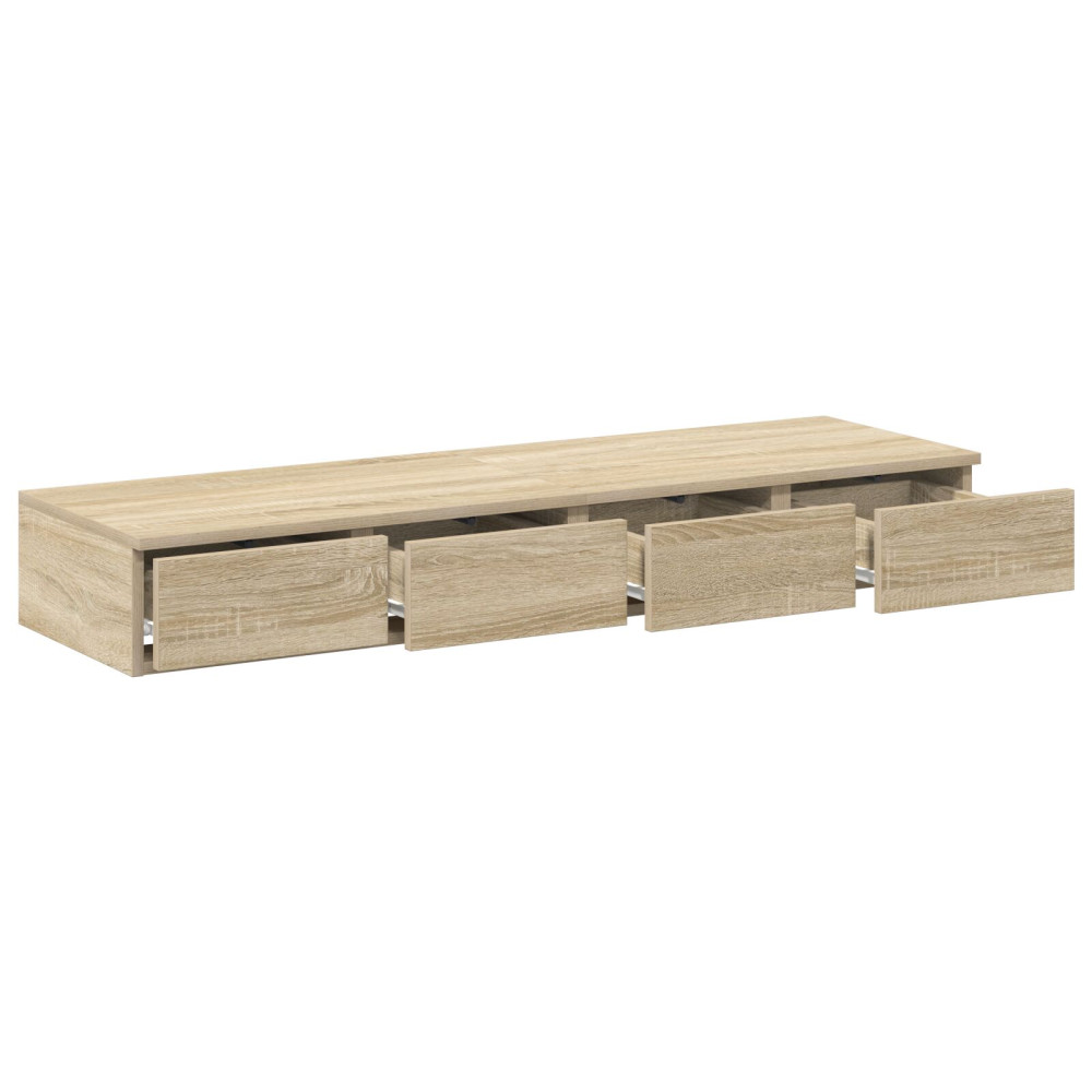 Produktbild för Sänglådor Sonoma-ek 120 x 36,5 x 16,5 cm Konstruerat trä