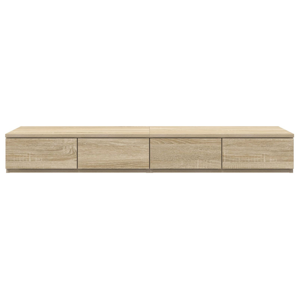 Produktbild för Sänglådor Sonoma-ek 120 x 36,5 x 16,5 cm Konstruerat trä