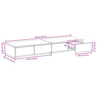 Produktbild för Sänglådor Betonggrå 120 x 36,5 x 16,5 cm Konstruerat trä
