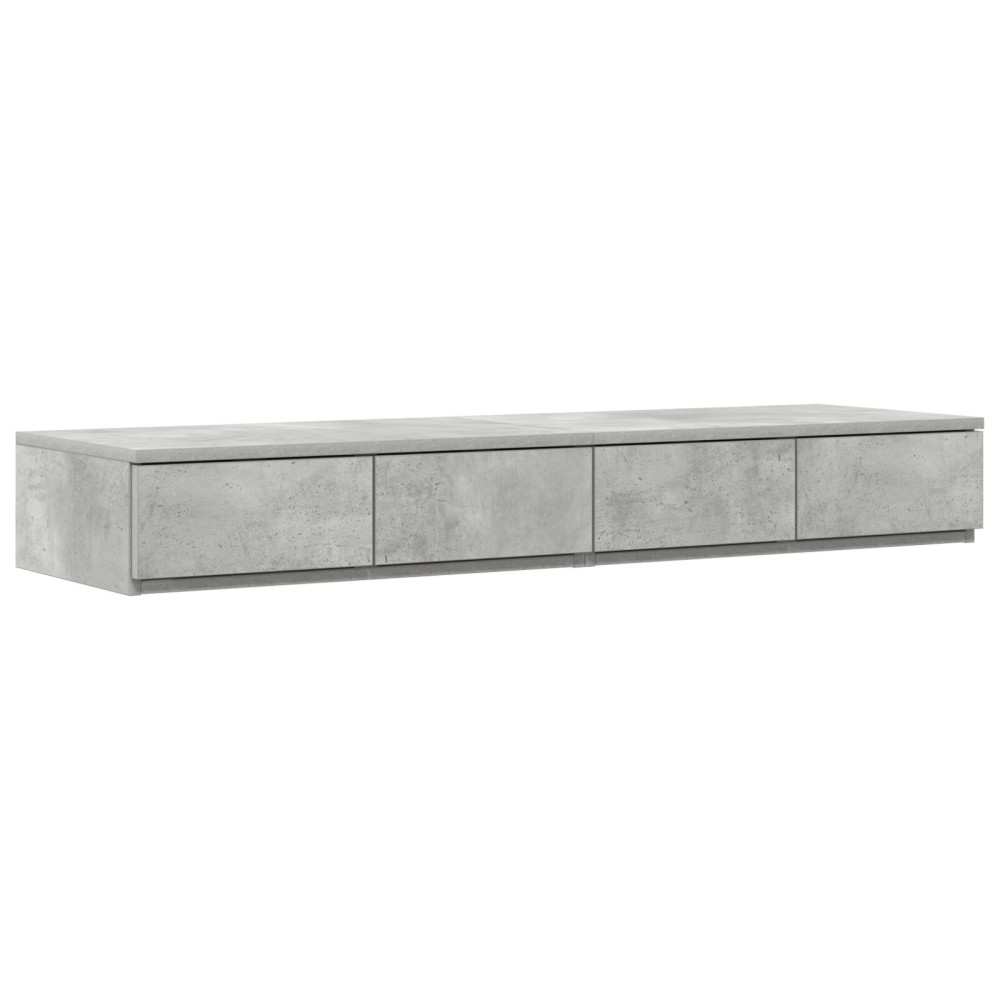 Produktbild för Sänglådor Betonggrå 120 x 36,5 x 16,5 cm Konstruerat trä