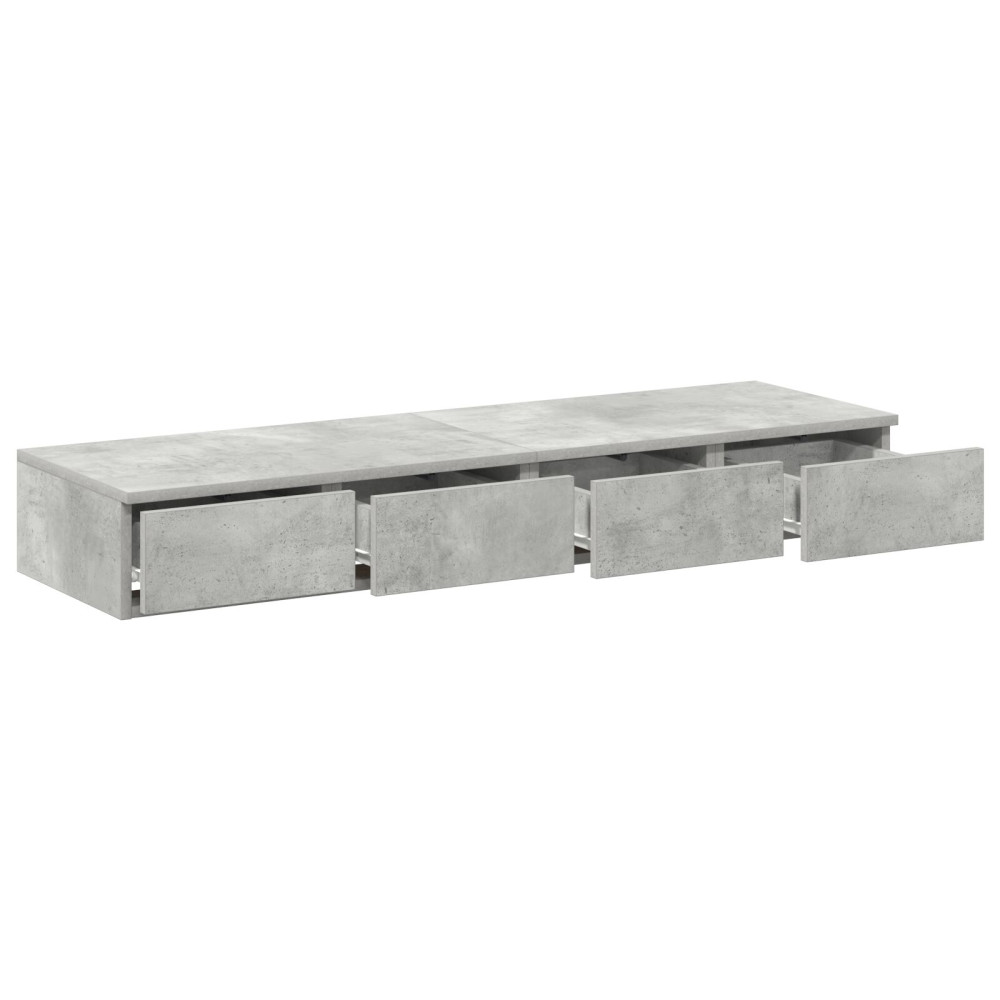 Produktbild för Sänglådor Betonggrå 120 x 36,5 x 16,5 cm Konstruerat trä