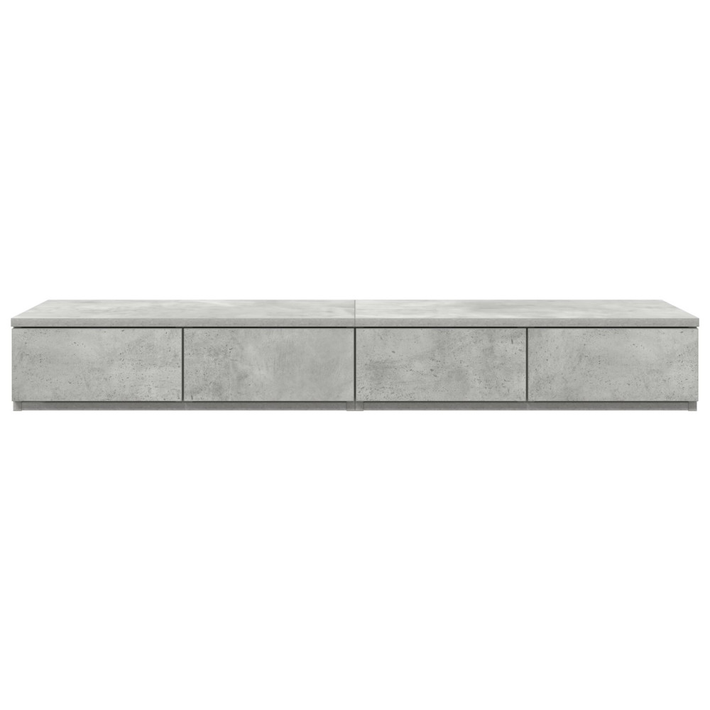 Produktbild för Sänglådor Betonggrå 120 x 36,5 x 16,5 cm Konstruerat trä