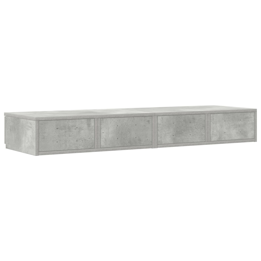 Produktbild för Sänglådor Betonggrå 120 x 36,5 x 16,5 cm Konstruerat trä