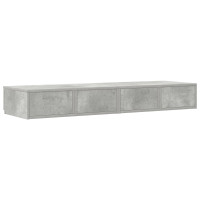 Produktbild för Sänglådor Betonggrå 120 x 36,5 x 16,5 cm Konstruerat trä