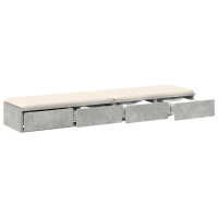 Produktbild för Sänglådor Betonggrå 140 x 36,5 x 16,5 cm Konstruerat trä