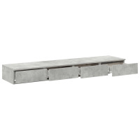 Produktbild för Sänglådor Betonggrå 140 x 36,5 x 16,5 cm Konstruerat trä