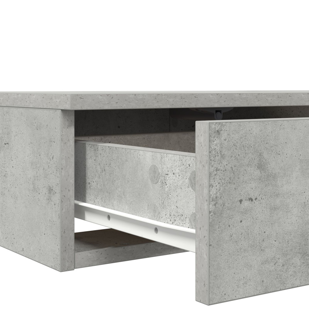 Produktbild för Sänglådor Betonggrå 140 x 36,5 x 16,5 cm Konstruerat trä