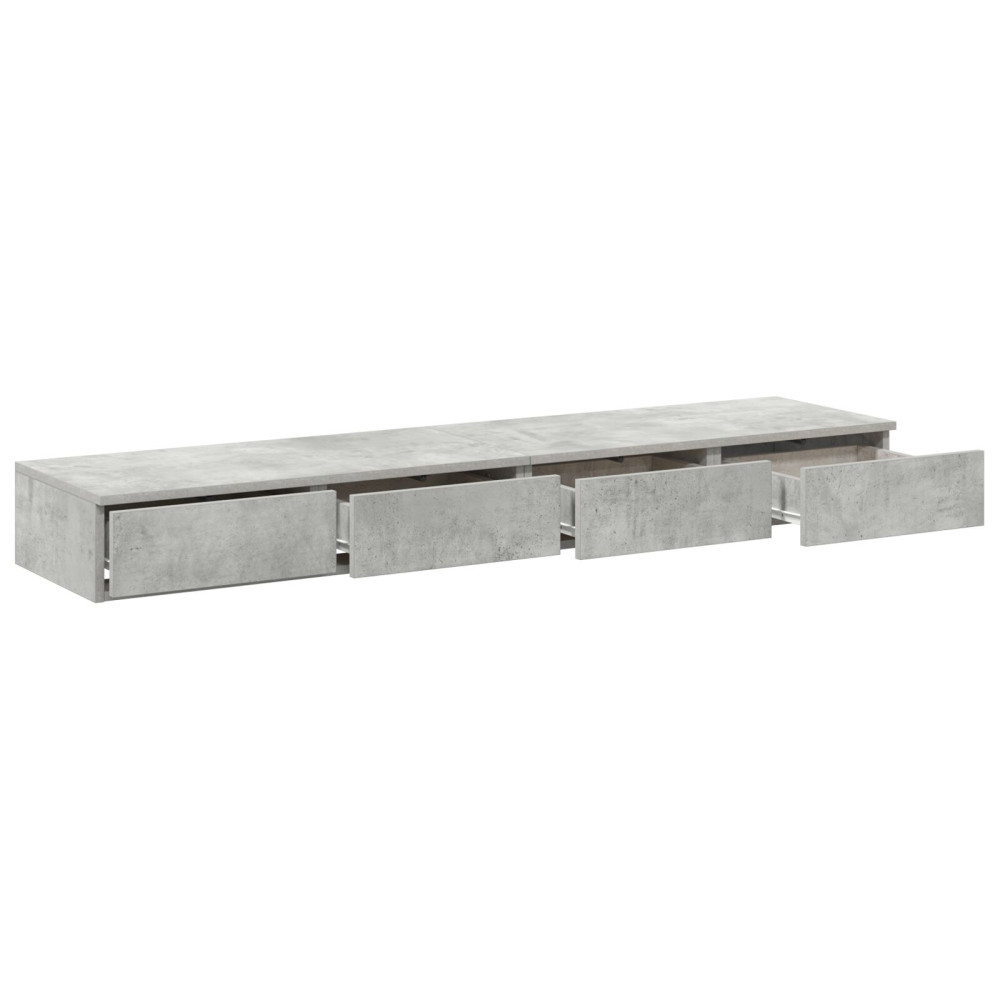 Produktbild för Sänglådor Betonggrå 135 x 36,5 x 16,5 cm Konstruerat trä