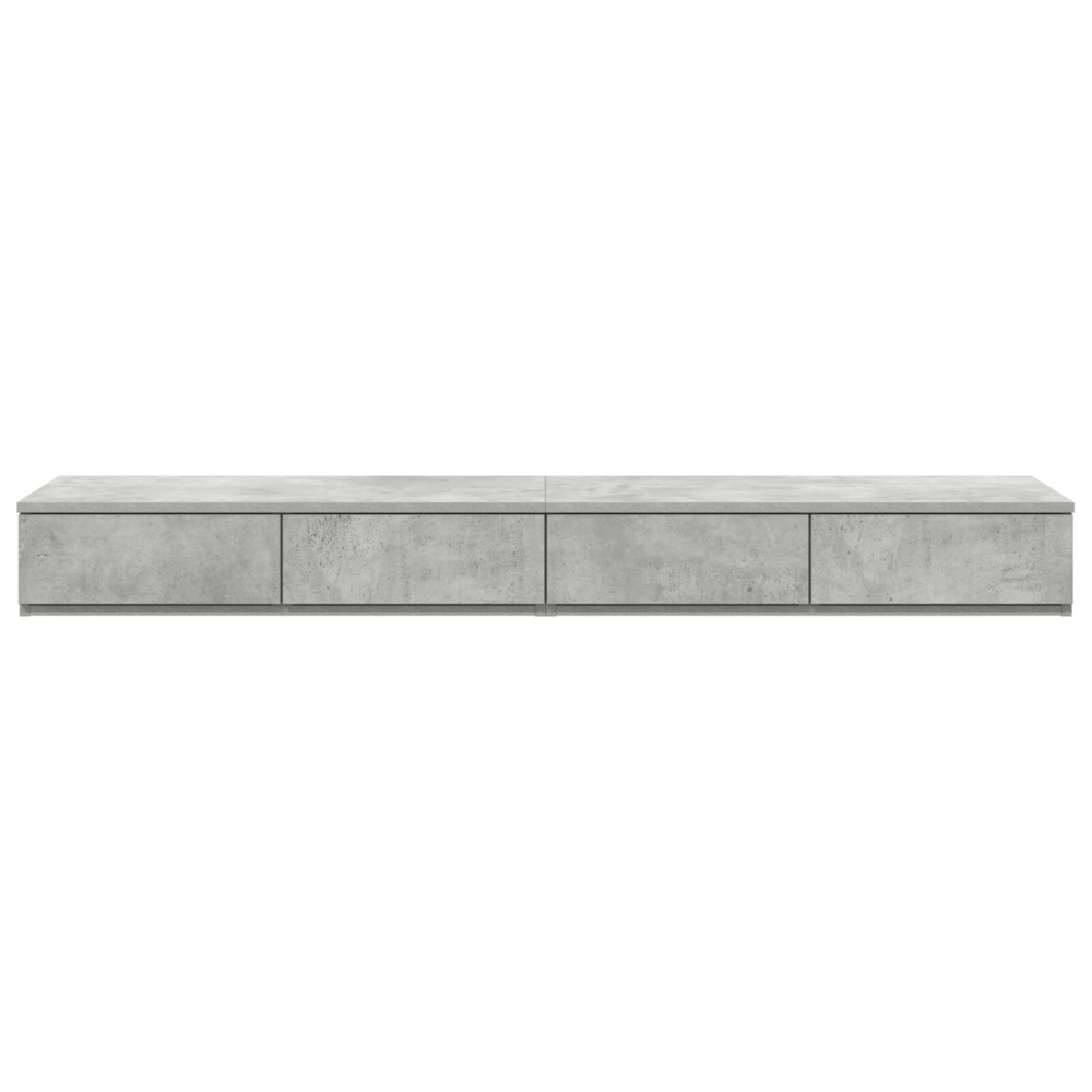 Produktbild för Sänglådor Betonggrå 135 x 36,5 x 16,5 cm Konstruerat trä