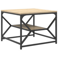 Produktbild för Kaffeebord Sonoma-ek 51 x 50 x 40 cm Konstruerat trä och stål