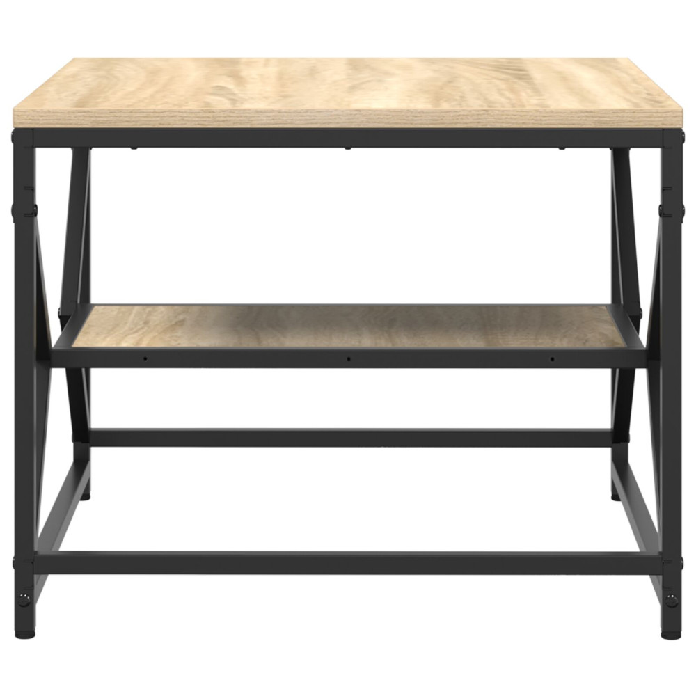 Produktbild för Kaffeebord Sonoma-ek 51 x 50 x 40 cm Konstruerat trä och stål