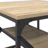 Produktbild för Kaffeebord Sonoma-ek 51 x 50 x 40 cm Konstruerat trä och stål