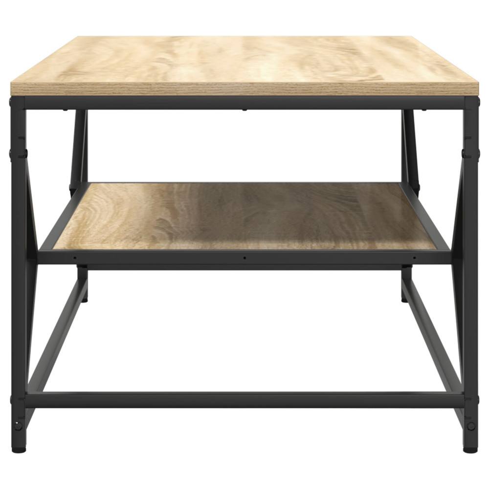 Produktbild för Kaffeebord Sonoma-ek 90 x 50 x 40 cm Konstruerat trä och stål