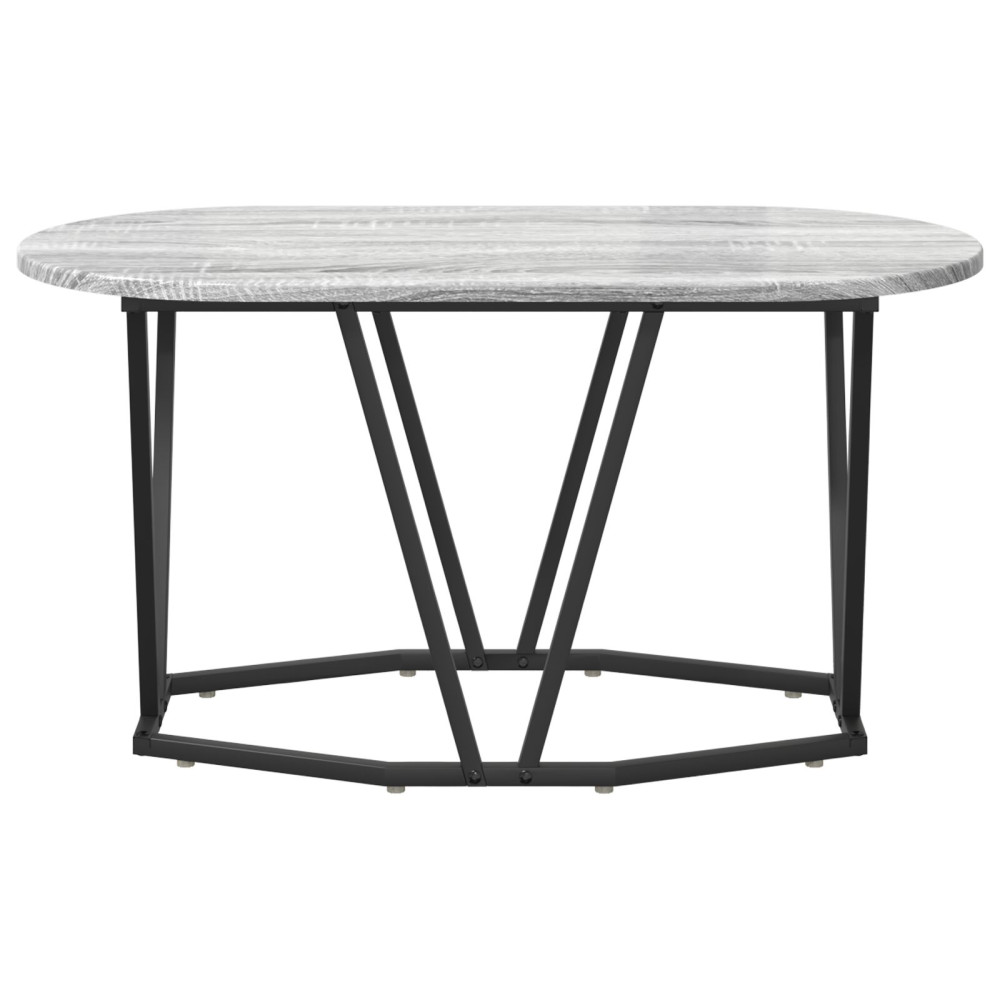 Produktbild för Kaffeebord Grå 80 x 40 x 40.5 cm Konstruktions trä och metall