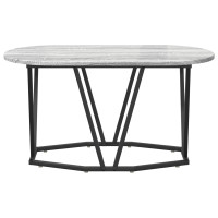 Produktbild för Kaffeebord Grå 80 x 40 x 40.5 cm Konstruktions trä och metall