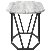 Produktbild för Kaffeebord Grå 80 x 40 x 40.5 cm Konstruktions trä och metall