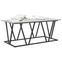 Produktbild för Kaffeebord Grå 100 x 50 x 40 cm Konstruktions trä och metall