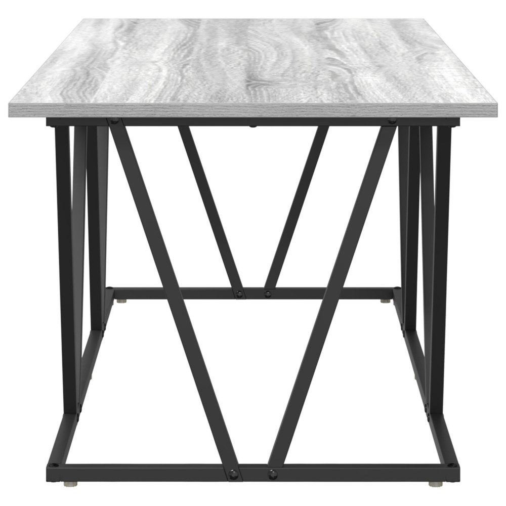Produktbild för Kaffeebord Grå 100 x 50 x 40 cm Konstruktions trä och metall