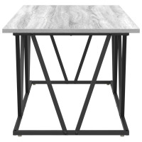 Produktbild för Kaffeebord Grå 100 x 50 x 40 cm Konstruktions trä och metall