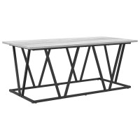 Produktbild för Kaffeebord Grå 100 x 50 x 40 cm Konstruktions trä och metall