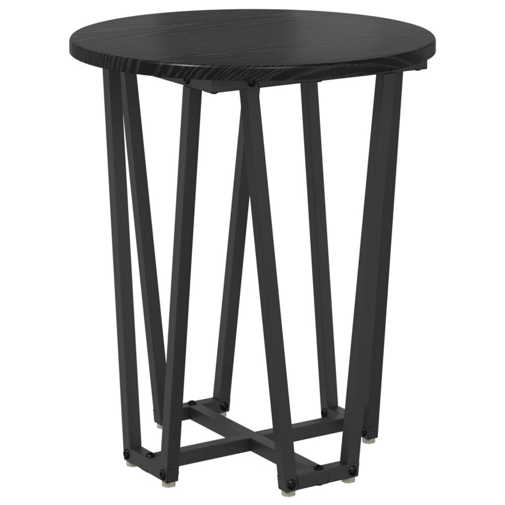 Produktbild för Sidobordsset 2 pcs Svart Ek